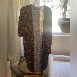 Leopard print kimono
